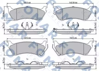 FOMAR FRICTION fo922381 -  Комплект тормозных колодок, дисковый тормоз